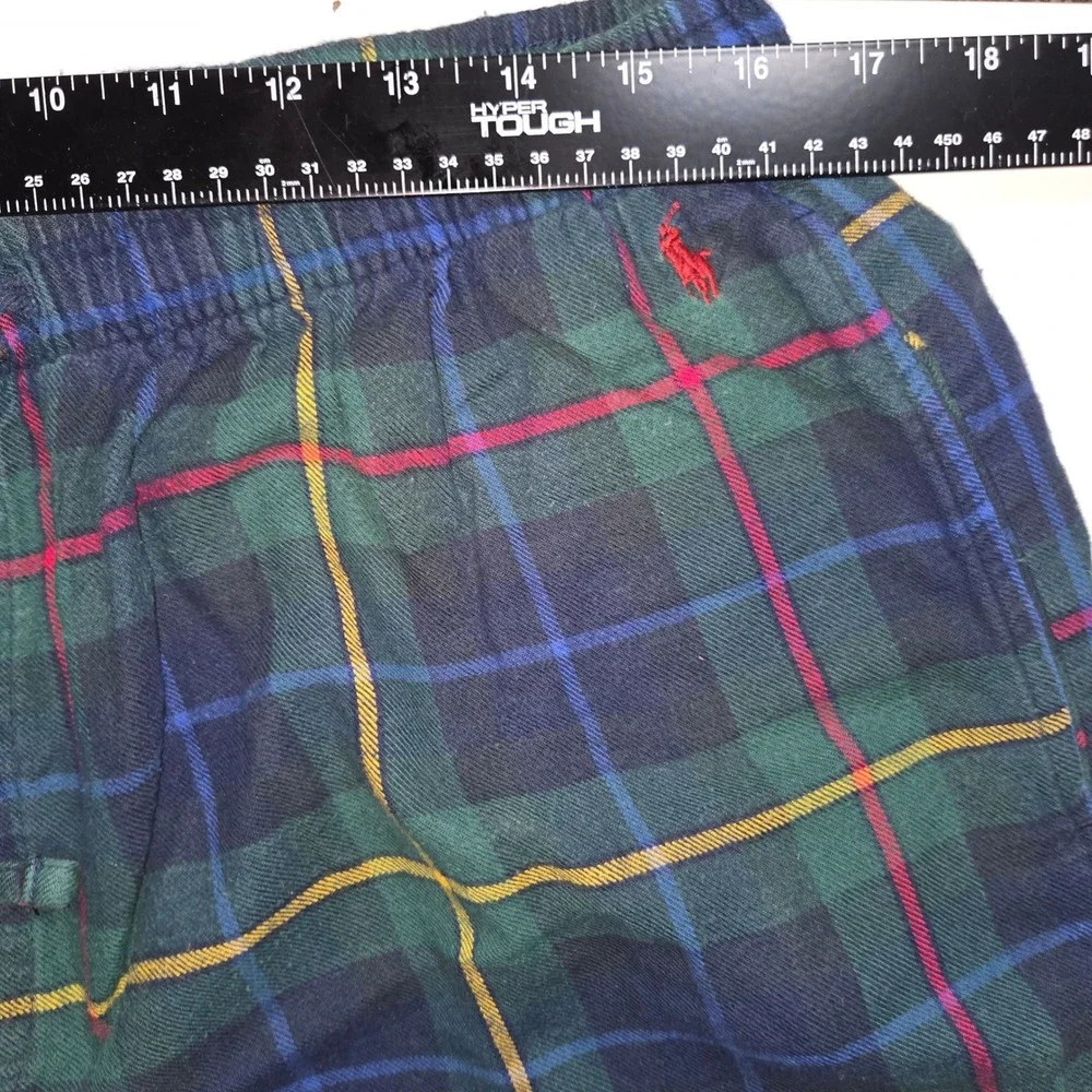 Polo Ralph Lauren Mens XL Green Blue Tartan Plaid Flannel Pajama Pants Cotton